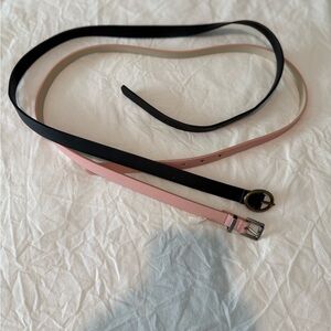 Black and Pink Women's Waist Belt Set